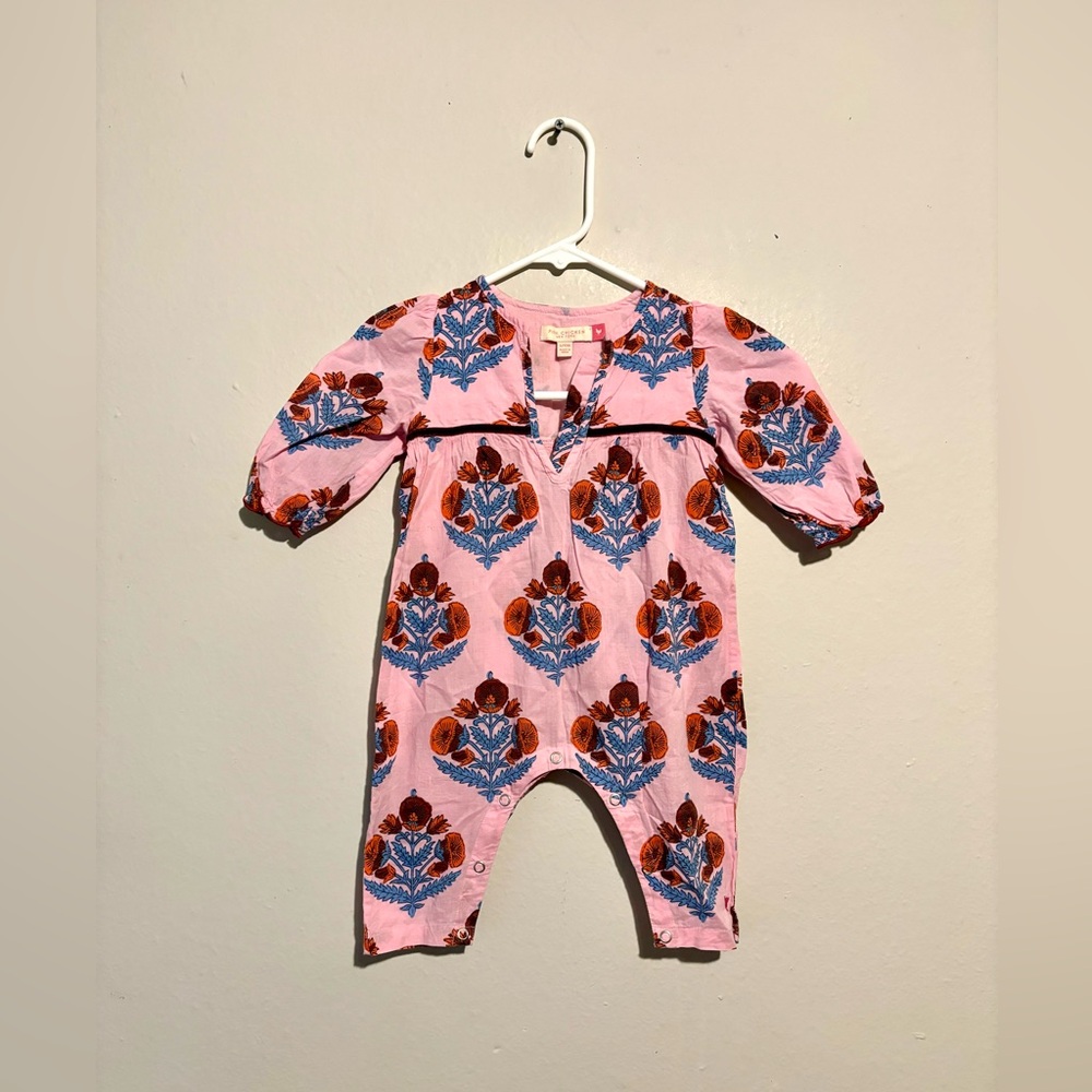 Pink Chicken Pink and Blue Floral Bodysuit